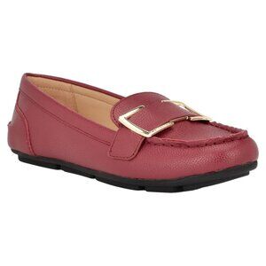 Calvin Klein Womens Faux Leather Round Toe Moccasins